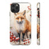 Christmas Fox in a Wreath of Red Berries - Impact Resistant Phone Case iPhone 11 Pro Max Glossy